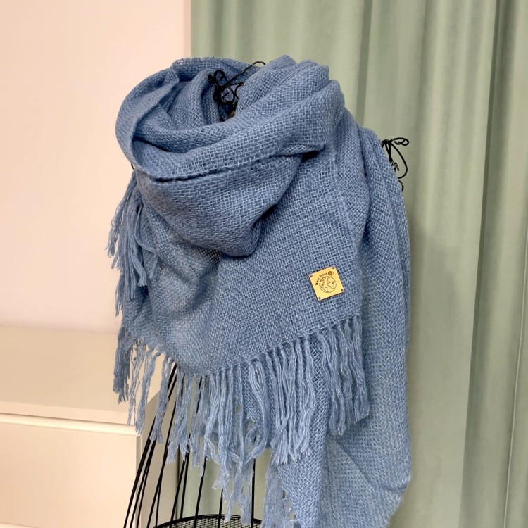 Szalik handmade z naturalnych włókien: kaszmir, merino i bawełna