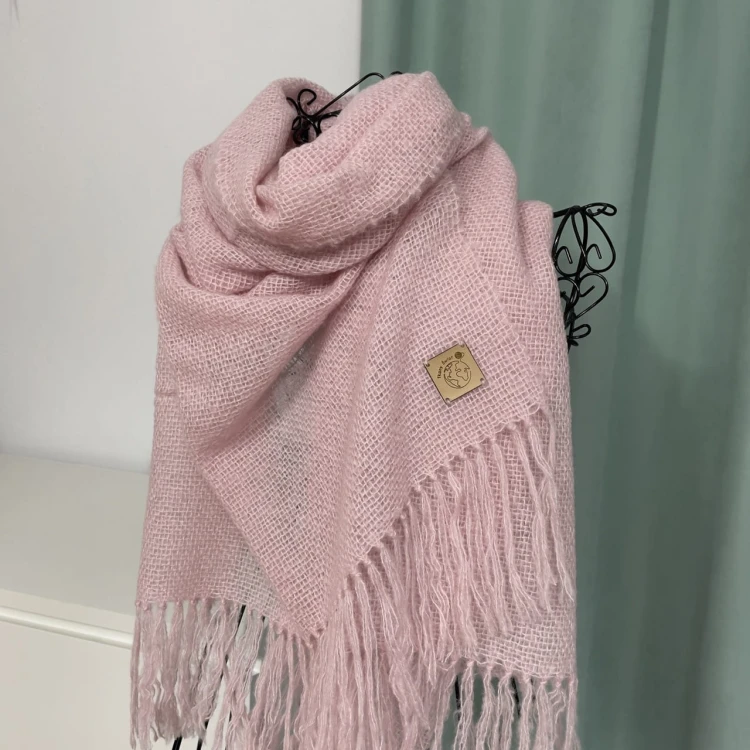 Szalik handmade z naturalnych włókien: kaszmir, merino i bawełna